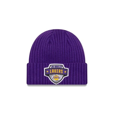 Purple Los Angeles Lakers Hat - New Era NBA Tip Off Edition Cuff Knit Beanie USA5076324